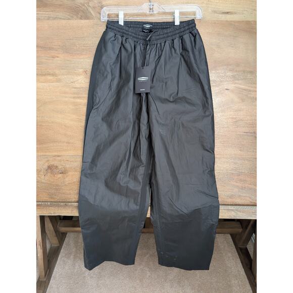 Harley-Davidson Pants Womens S Black Linen Blend Street Wear Elastic Waist NWT - Picture 1 of 5
